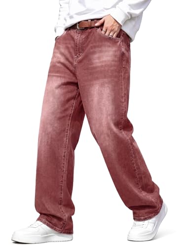 Image of JMIERR Men's Baggy Y2K Jeans Stretch Loose Fit Wide Leg Denim Pants | 5 Pockets, Oversized Casual Trousers, Vintage Relaxed wash, Breathable Cotton Blend,Hip Hop, Skater Streetwear, All-Season