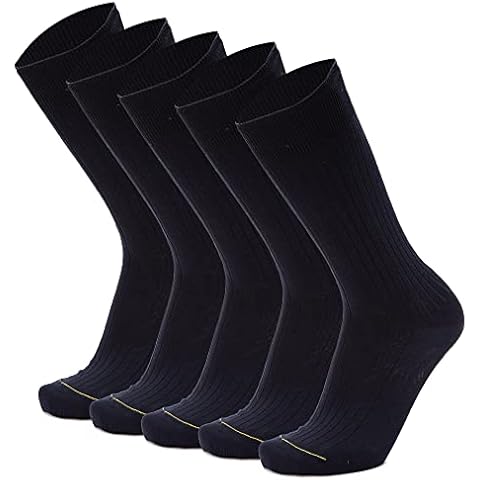 Ciocca Short mid-calf socks classic rib, medium weight cotton - 5 Pairs - reinforced toe - MADE IN ITALY [150/1W_085_39/41_5] Cover
