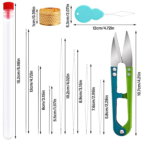 Yolev 28 Pcs Beading Needles Set, Seed Beads Embroidery Needles with Threaders for Jewelry Making, picture color - Image 3