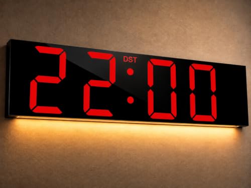 Image of JALL 22 inch Extra Large Digital Wall Clock, Giant LED Display with Remote Control, Digital Clock with Jumbo Numbers, Countdown Timer for Gym, Office, Living Room, Classroom, Home Decor, Warehouse