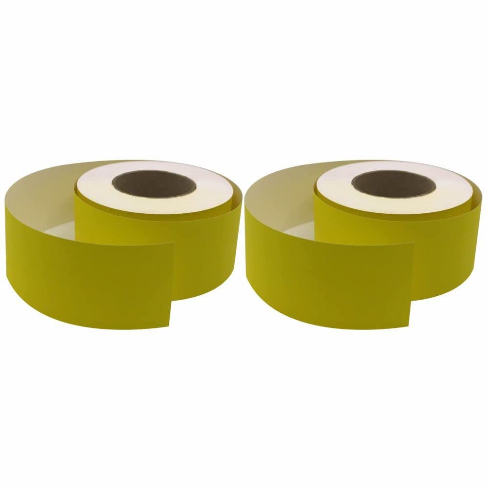 3 Ace Crafts (Pack of 2) Straight Edge Poster Paper Border Roll- (48mm x 50 Meters)- (Lemon) School/Office, Classroom Decoration, Fade Resistant Paper, Black Board Border Display Rolls — image 1