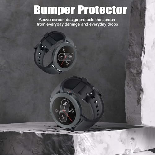 FIOPAZ 2 Pack for CMF Watch Pro 2 Bezel Ring, Bumper Protector for CMF Watch Pro2 Metal Round+Ring Bezel Guard, Anti Scratch Bumper Protector, Without Screen (Dark Grey)