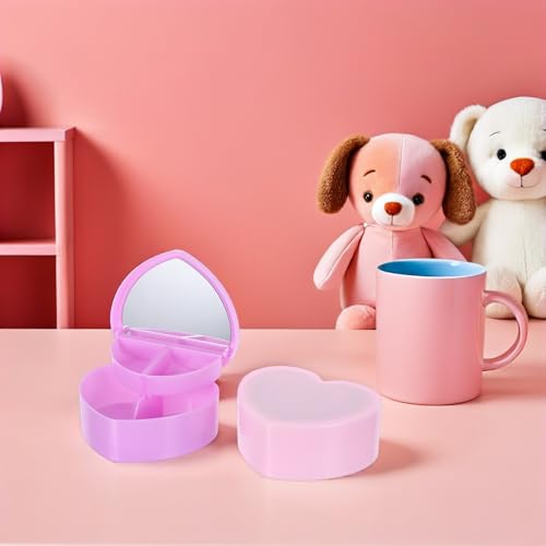 Joyero corazón doble capa y caja organizadora de joyas infantiles 8