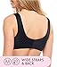 Carole Martin Full-Freedom Comfort Front Closure Bra for Women, Wireless (34, Black)