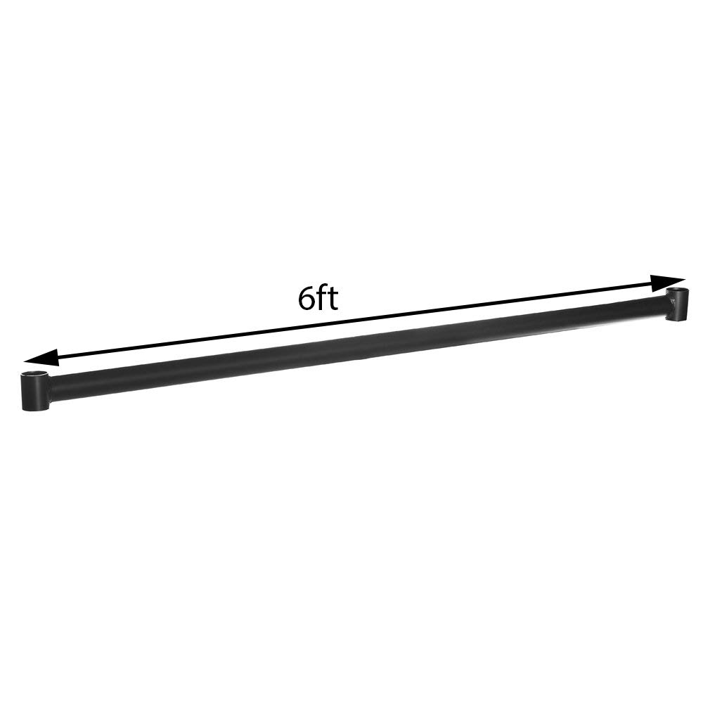 Complete Retail Source Ltd Black 6Ft Garment Rail Center Bar/Middle Bar For Heavy Duty Clothes Rail