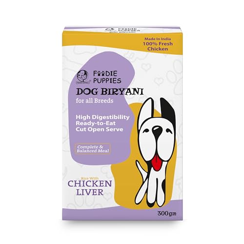 Image of Foodie Puppies Chicken Liver Biryani for Dogs & Puppies - 300gm | Delicious Wet Meal for Overall Health | Made with Rice, Vegetables, Chicken & Liver | Easily Digestible | Suitable for All Breeds Size