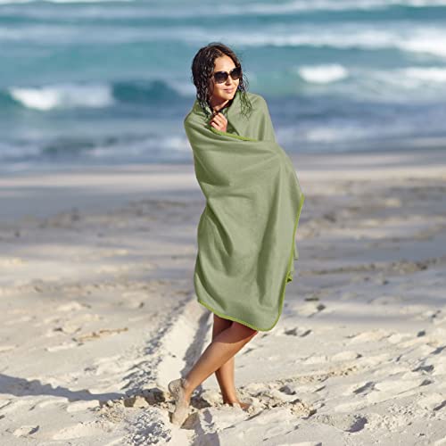 Linlook Microfaser Handtücher Set- Schnelltrocknend und Kompakt Badetuch Sporthandtuch Strandtuch für Travel Yoga Camping Beach Gym – Bild 5