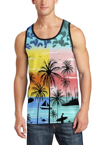 Asylvain 3D Tank Tops for Men Women Cool Design Graphic Sleeveless Shirts Summer Tops3