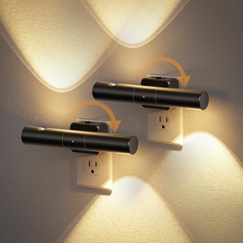 Image of JandCase LED Night Light, Modern Night Lights Plug into Wall, 2 Pack 3000K /4000K /5000K Adjustable Color Nightlights with Dusk-to-Dawn Sensor, Dimmable Night Lights for Bathroom, Hallway, Stairway