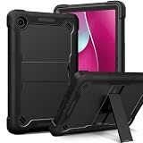 DUEDUE for T-Mobile Revvl Tab 2 5G 10.1' Tablet Case, 3 in 1 Hybrid Shockproof Silicone Gel Protective Tablet Cover with Kickstand for T-Mobile Revvl Tab 2 5G 10.1', Black