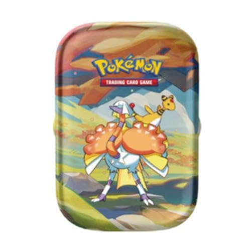 Pokémon Mini Tin Collezione Paldea Sfavillante, 2 Buste Di Espansione, Adesivi, 5 Carte Illustrate Esclusive