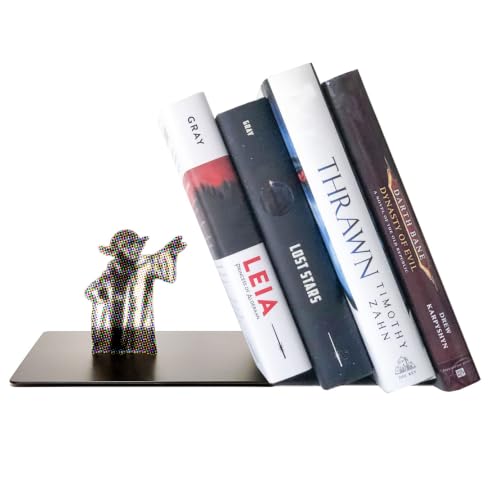Master Yoda Force Metal Bookend Double-Sided Printing Yoda Pattern Creative Gift for Star War Lovers