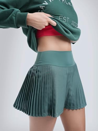 Image of CAVA Plie Pleated Skort for Women | High-Waist Athletic Skort with Built-in Shorts & Pockets | Sweat-Wicking Activewear
