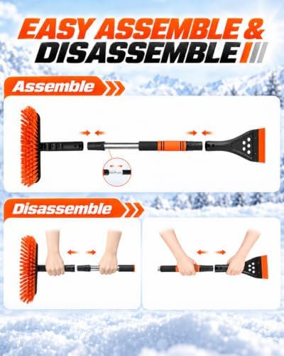 COMOWARE 91.4cm(36인치) 확장 가능한 투인원 스노우 브러시 및 아이스 스크레이퍼, 자동차 앞유리용 — 사진 4