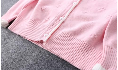Little Girl Knit Cardigan Sweater - Toddler Button Down School Uniforms Cardigan Sweaters 6
