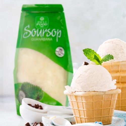 Soursop fruit pulp 100% Natural – Guanabana Fruit Puree for Smoothies & Desserts – No Sugar Added – Tropical Pulp – 2 Pack (16 oz Each)