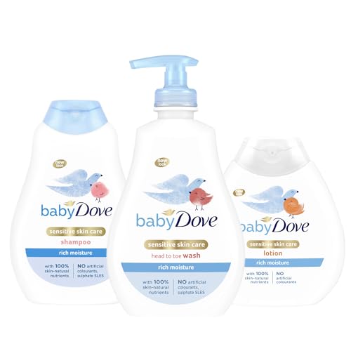 Baby Dove Sensitive Skin Set: Wash, Shampoo & Lotion