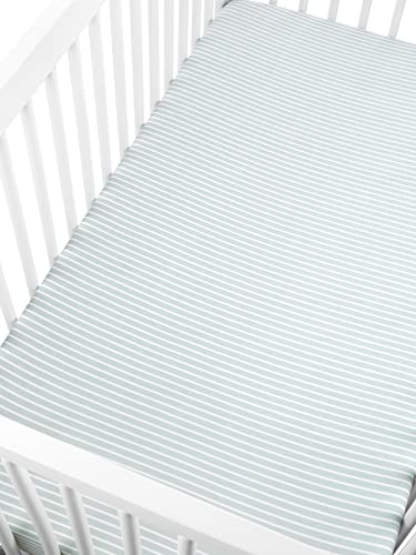 Simple Joys by Carter's Baby 2-Pack Cotton Crib Sheets, Stripe/Avocados, One Size - Image 5