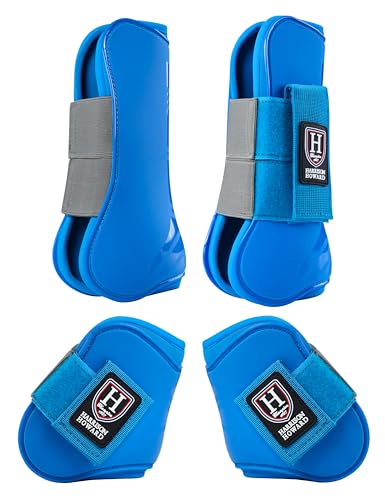 Botas protectoras para caballos Harrison Howard para evitar lesiones de tendón en el salto