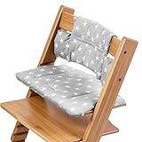 Tutamaz Stokke Tripp Trapp Sitzkissen, 2 teilig Passend für Stokke Tripp Trapp Hochstuhl Sitzkissen Set, Bio Baumwolle, Kissen Sitzbezug, Hochstuhlauflage, Abnehmbar Weiches Sitzkissen für Säuglinge