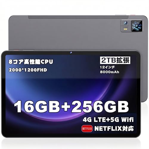 Amazon.co.jp: WeTap タブレット 12インチ 大画面 wi-fiモデル 2K