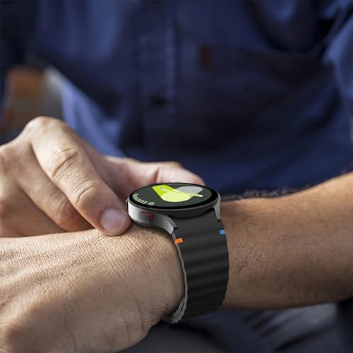 Image of Zapper ZERO GAP Sport Band Compatible With Samsung Galaxy Watch 7 Band 40mm 44mm (2024), Soft Silicone Waterproof Strap with Decorative Woven Line for Galaxy Watch 6 5 4 40mm 44mm (Watch Not Included)