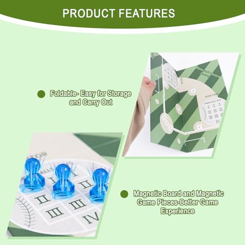 Juego de mesa baseball plegable con dados magnéticos miniatura 4