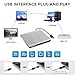 Laurensory External DVD Drive USB 3.0 Type-C USB Portable Player for Laptop CD DVD +/-RW Disk Drive CD ROM Burner Writer CD/DVD Burner Compatible with Desktop Windows Linux OS Apple MacBook, Silver