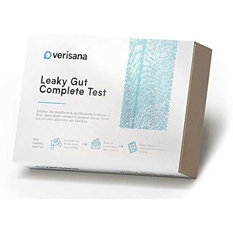 Leaky Gut Complete Stuhltest - Test auf Durchlässigen Darm, inkl. Zonulin & Alpha-1-Antitrypsin - Bei Magen Darm, Durchfall - Nachweis von Leaky Gut, Candida, Darmflora, sekretorisches IgA - Verisana Cover