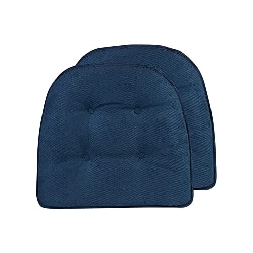 Non-Slip Chair Cushions, Assembled in USA, U-Shaped Skid-Proof Seat Pads for Dining Room, Kitchen, Office, 15"x16"