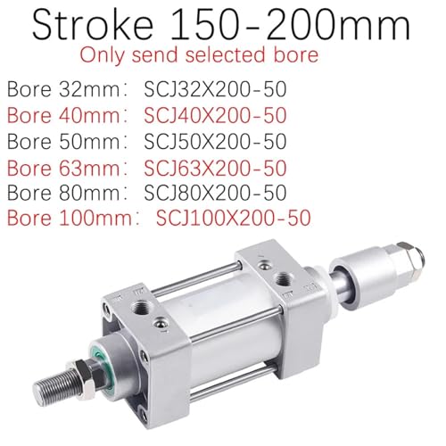 Vérin pneumatique SCJ32 anti-blocage double tige pour air comprimé - 3