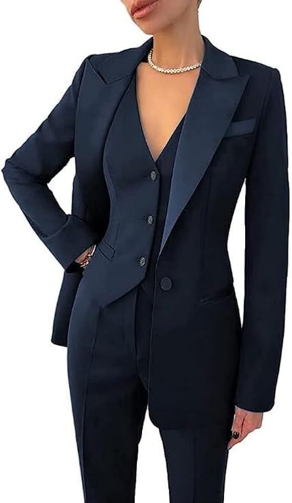 LIBODU Women Pantsuits Wedding Tuxedos Party Wear Suits Formal Business Suits
