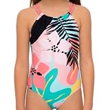Kanu Surf Jasmine Beach Sport Halter One Piece Swimsuit - Bañador de Aria Coral, 5 Chicas