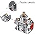 Holley Chrome Carbureted Fuel Pressure Regulator 12-803 Zinc Alloy Replacement Part Compatible with Holley Carburetor Auto Fuel System Component