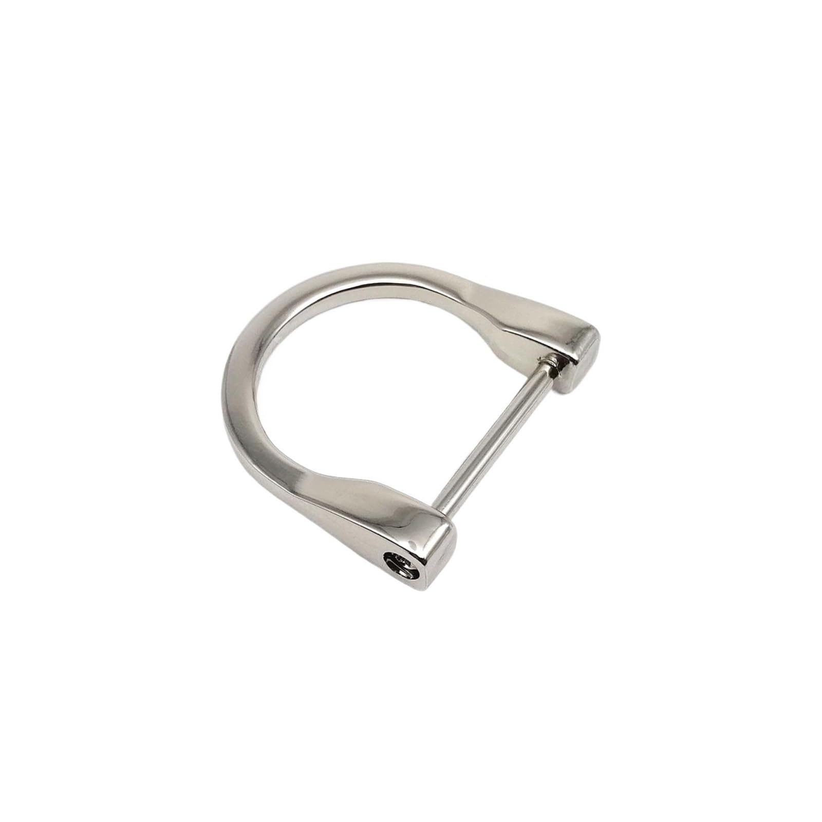 HYQOUKLR Detachable Open Removable Shackle Screw, 5pcs Zinc Alloy Electroplating D Ring Buckle Multicolor Two Sizes(B 25mm Silver)