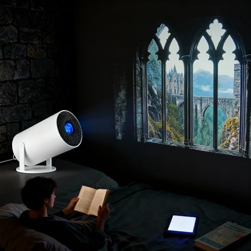 mini proiettore di 4K HD con WiFi e Bluetooth, correzione trapezoidale automatica per esperienza di lettura immersiva