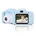 Kid Action Camera Toddler Video Recorder 1080P Kid Camera, Kid Camcorder, X2 Mini Portable pour Anniversaire Noël Nouvel an Cadeau pour Les Filles Anniversaire(Bleu)