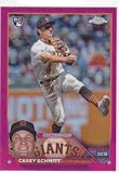 2023 TOPPS CHROME CASEY SCHMITT RED REFRACTOR /399 RC ROOKIE CARD