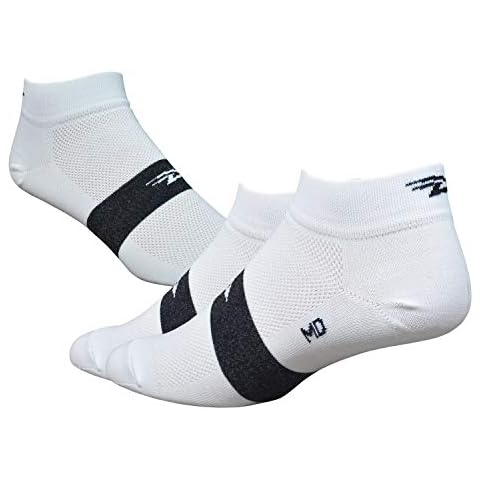 Defeet AIR1TDWHT301 Aireator 1" Speede Team Socks, Large, White/Black Cover