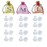 protectores tacones grandes 【Prot Protectores de 12 pares】: El paquete del producto incluye 12 pares de protectores de tacón alto con 3 tamaños diferentes (pequeño 9 mm / medio 11 mm / grande 13 mm). Cada talla incluye 4 pares de tapones de tacón.