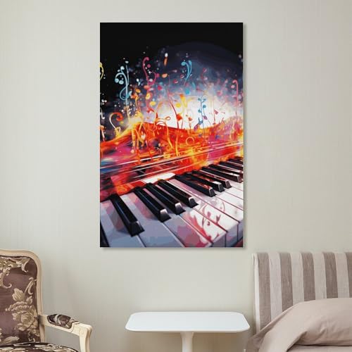 Toile clavier de piano HEBVNJF à l'impression haute définition - 7