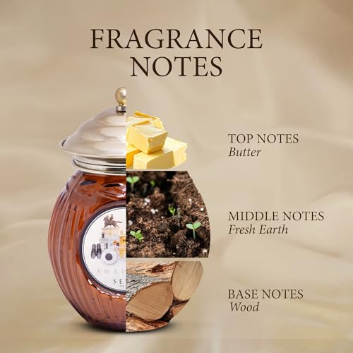 Image of SEVA HOME Ode to India Amritsar Spice Blend Scented Candle | Earthy Aroma | Long Lasting 45H Burn | Natural Soy Wax | Luxury Home Decor & Gifting