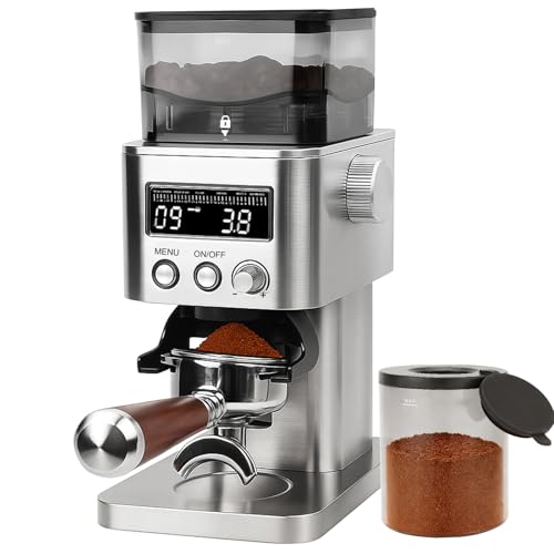 Homtone Molinillo de Café Eléctrico de Acero Inoxidable con...