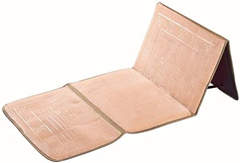 Deserthome Prayer Carpet,Muslim Fold Islam Portable Prayer Rugs with Storage Bag Back Carpet(Cream)