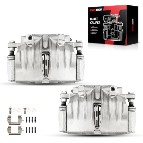 Image of Torchbeam Front Brake Calipers Set for Chevrolet Trailblazer 2002-2005 GMC Envoy 2002-2005 Wheel Base 113in, Buick Rainier 2004-2005, Front Left Right Calipers with Bracket 18B4798A+18B4799A