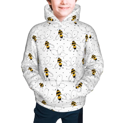 Small Bee Kid Hoodies Boys Sweatshirts Girls Pullover with Pocket3