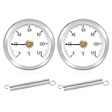 heizungsthermometer 【Einfach zu bedienen】Das Thermometer am Einlass des Heizrohrs kann mit Hilfe der eingebauten Feder einfach an das Heizrohr angeschlossen werden. Einfach zu tragen, zu bedienen und zu installieren