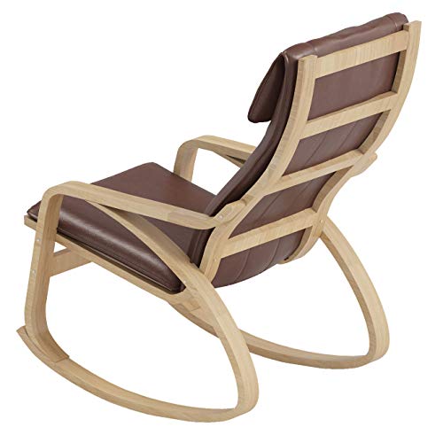 The Duable Poang Chair Cover Replacement Is Custom Made Compatible For Ikea Poang Armchair Slipcover Only. (Pu Leather Brown) #TOP3