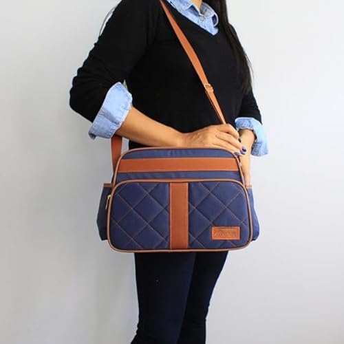 Bolsa Maternidade Frasqueira Funcional Bebê Menina Menino Impermeável Luxo (Azul Marinho)