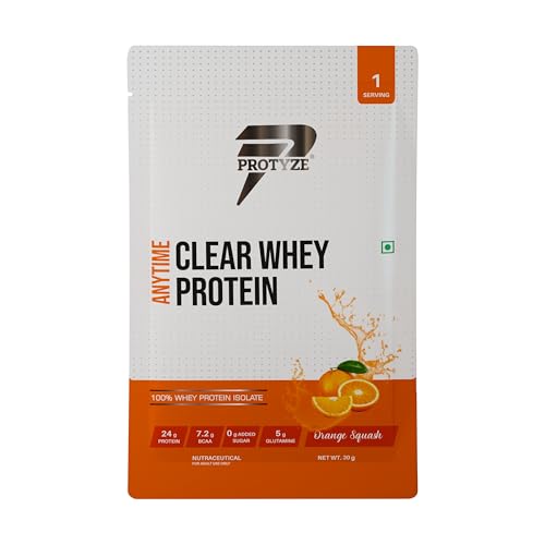 Image of Protyze Anytime Clear Whey Protein (5 Servings, Orange Squash)